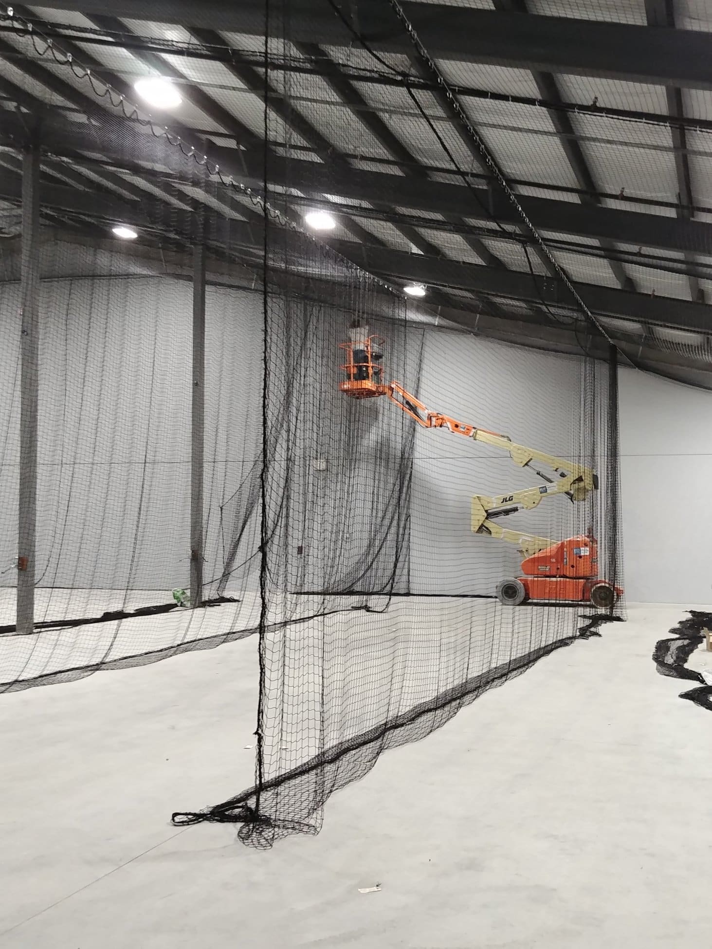 cage netting installation