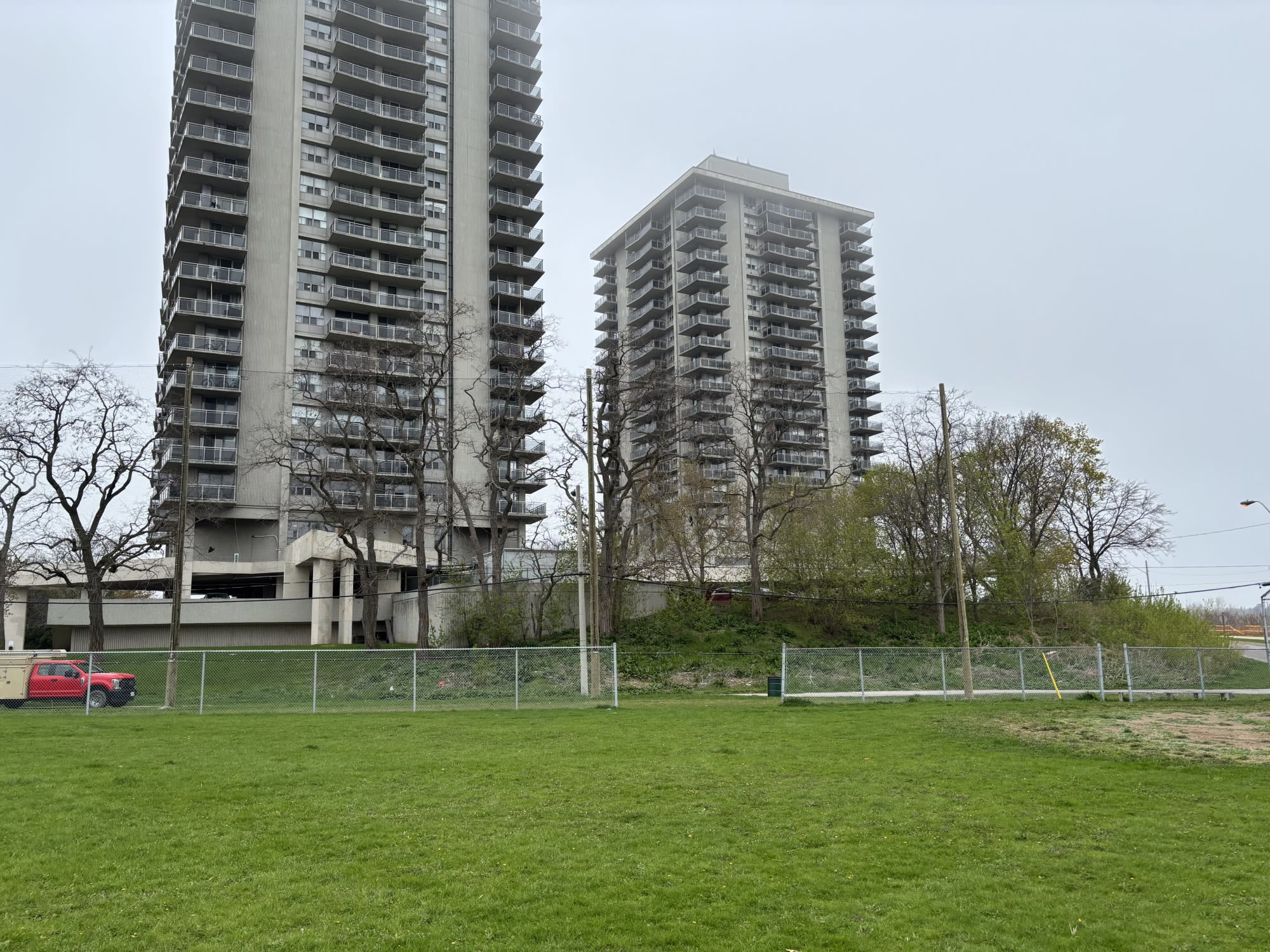 another view of the netting at the field in Hamilton