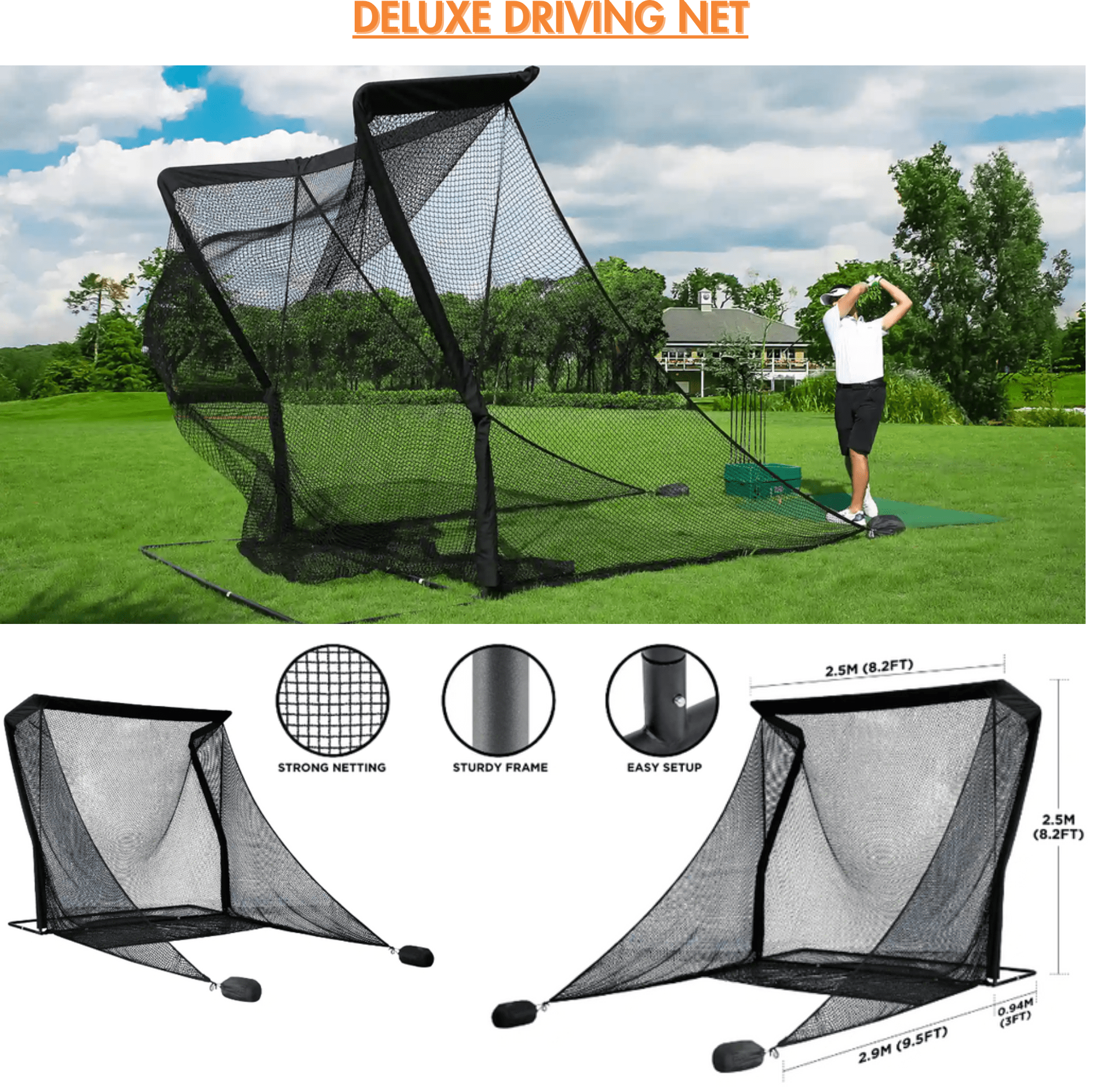 home golf cage - use indoor or out